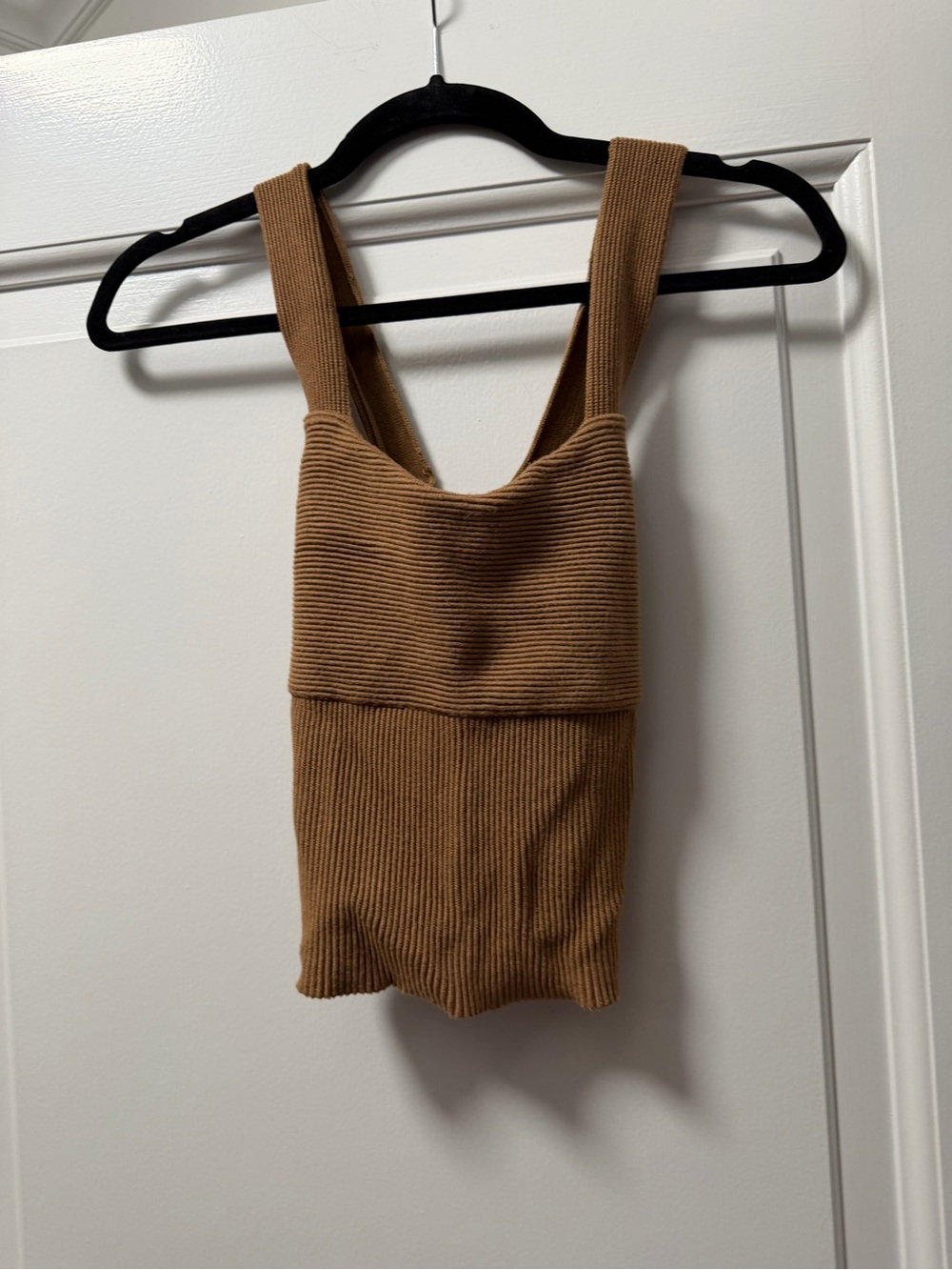 Abercrombie & Fitch Ribbed Camel Tank Top